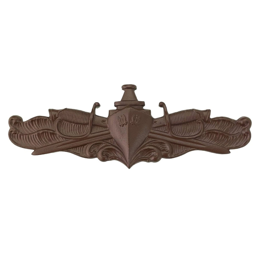 Navy Badge: Surface Warfare Officer - regulation size, brown metal (NON-RETURNABLE/NON-REFUNDABLE) - Hooyah Woodworks LLC