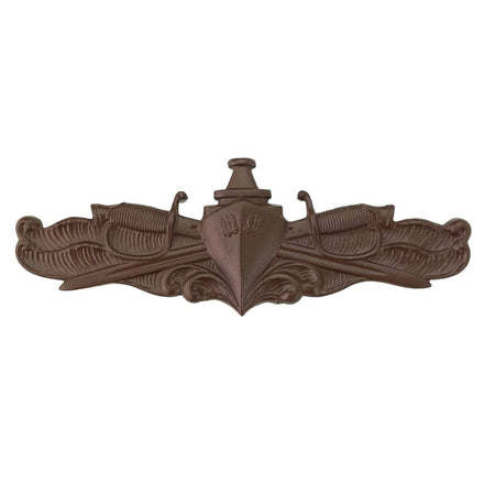 Navy Badge: Surface Warfare Officer - regulation size, brown metal (NON-RETURNABLE/NON-REFUNDABLE) - Hooyah Woodworks LLC