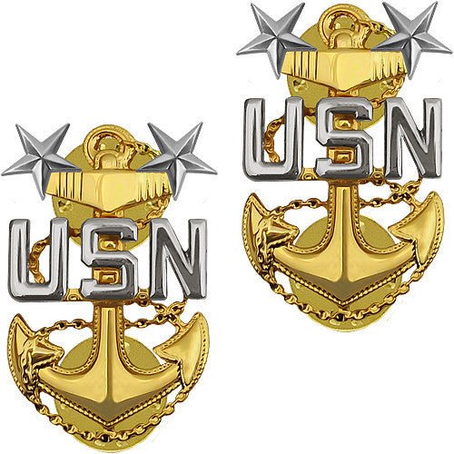Navy Coat Device: E9 Chief Petty Officer: Master - Hooyah Woodworks LLC