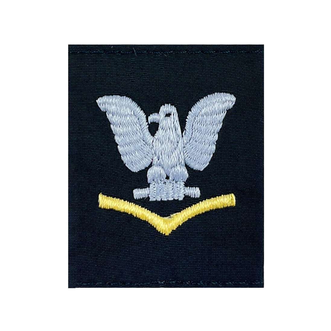 Navy Cold Weather Parka (CWP) Tab Device: Gold Embroidered Chevrons E4 Third Class Petty Officer - Hooyah Woodworks LLC