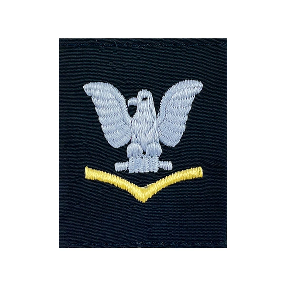 Navy Cold Weather Parka (CWP) Tab Device: Gold Embroidered Chevrons E4 Third Class Petty Officer - Hooyah Woodworks LLC