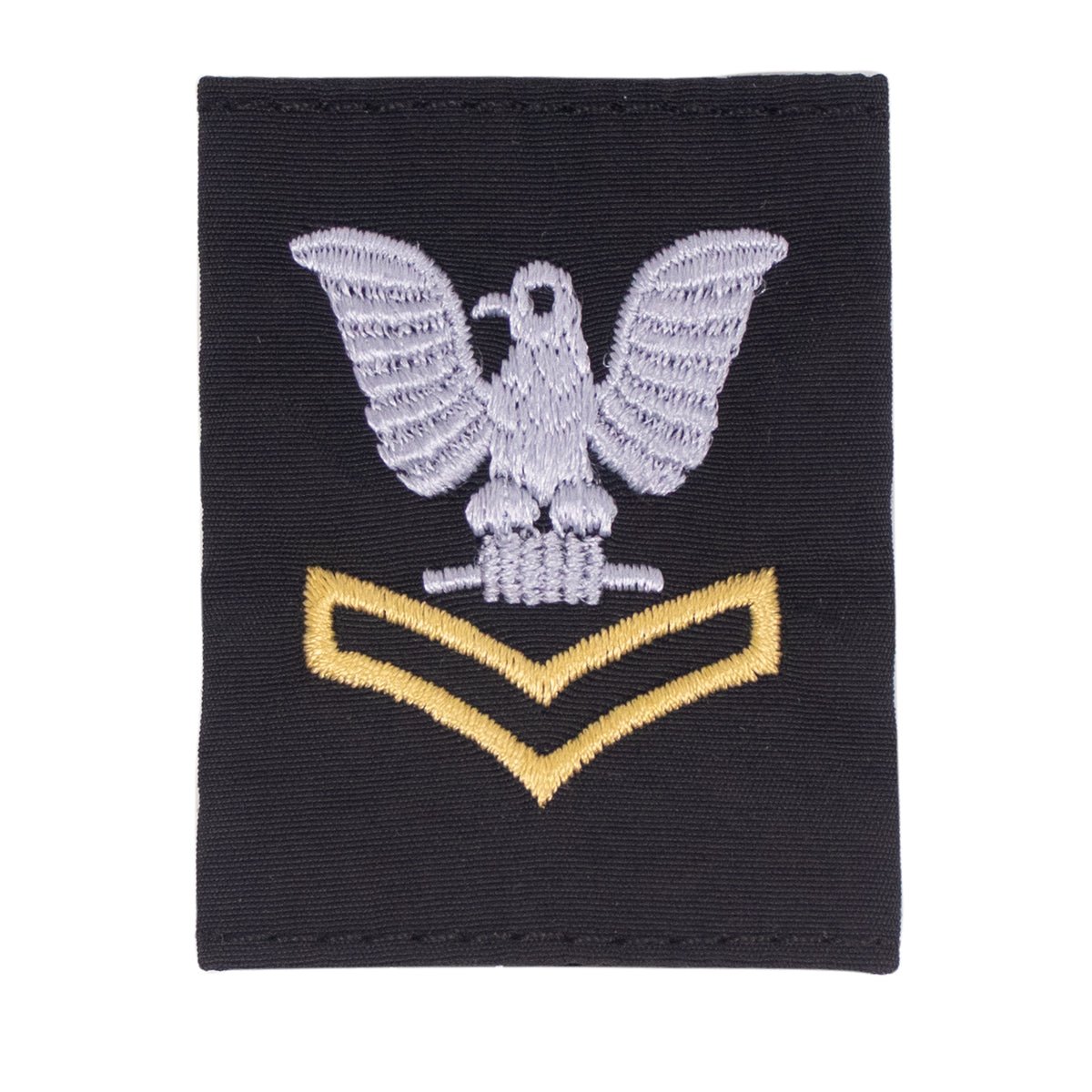 Navy Cold Weather Parka (CWP) Tab Device: Gold Embroidered Chevrons E5 Second Class Petty Officer - Hooyah Woodworks LLC