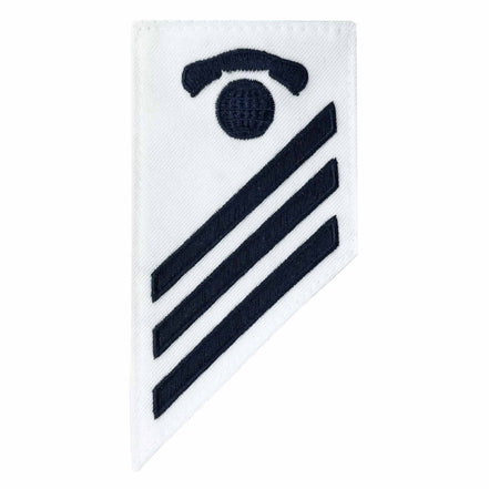 Navy E-3 Combo Rate: IC Interior Communication Electrician on white CNT - Hooyah Woodworks LLC