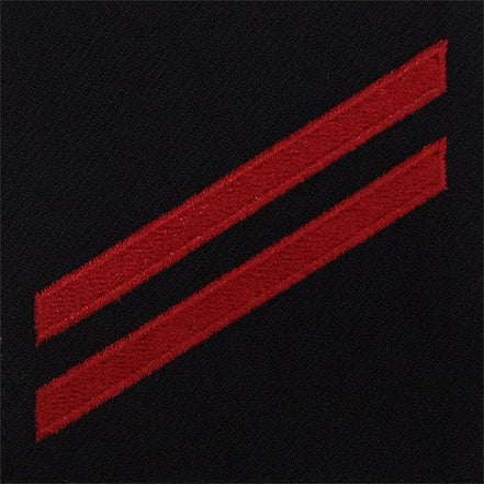 Navy E2 Rating Badge: Fireman Apprentice - red chevrons on blue serge - Hooyah Woodworks LLC
