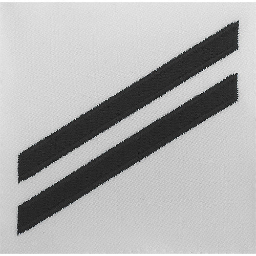 Navy E2 Rating Badge: Seaman Apprentice - blue chevrons on white CNT - Hooyah Woodworks LLC