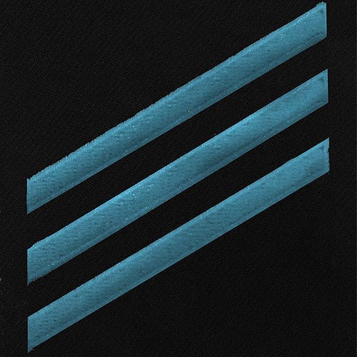 Navy E3 Rating Badge: Constructionman - blue chevrons on blue serge - Hooyah Woodworks LLC