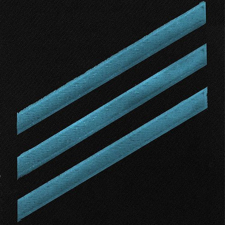 Navy E3 Rating Badge: Constructionman - blue chevrons on blue serge - Hooyah Woodworks LLC