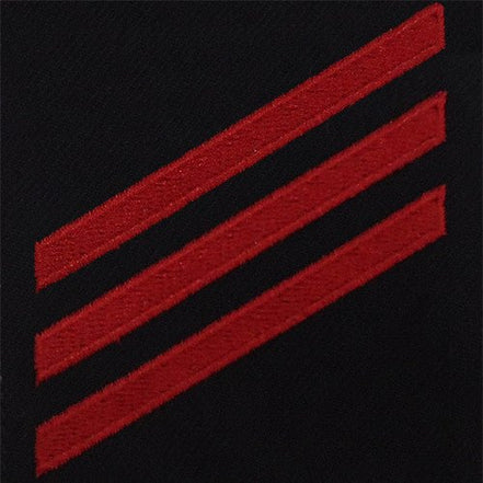 Navy E3 Rating Badge: Fireman - red chevrons on blue serge - Hooyah Woodworks LLC