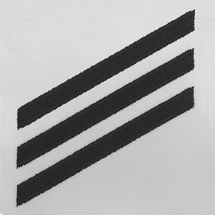 Navy E3 Rating Badge: Seaman - blue chevrons on white CNT - Hooyah Woodworks LLC