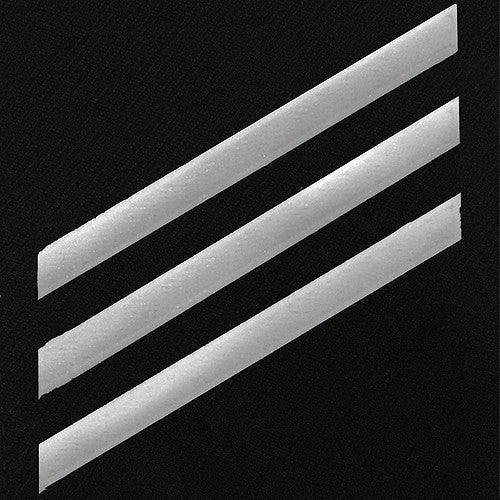 Navy E3 Rating Badge: Seaman - white chevrons on blue serge - Hooyah Woodworks LLC