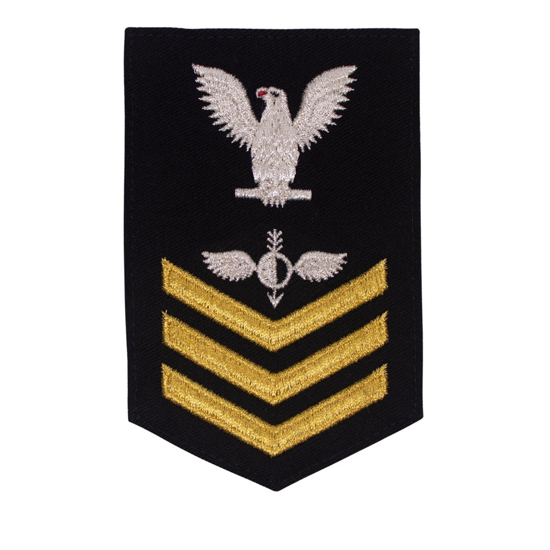 Navy E6 FEMALE Rating Badge: Aerographers Mate - New Serge for Jumper - Hooyah Woodworks LLC