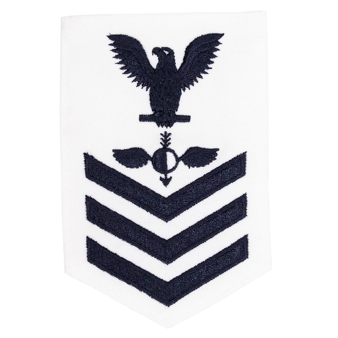 Navy E6 FEMALE Rating Badge: Aerographers Mate - white - Hooyah Woodworks LLC