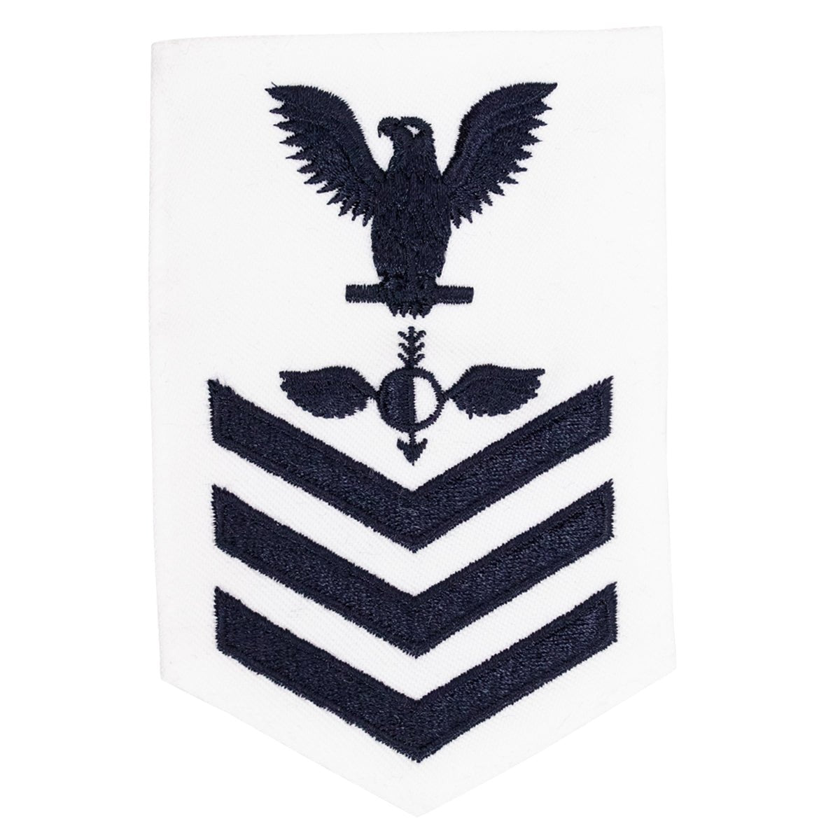 Navy E6 FEMALE Rating Badge: Aerographers Mate - white - Hooyah Woodworks LLC