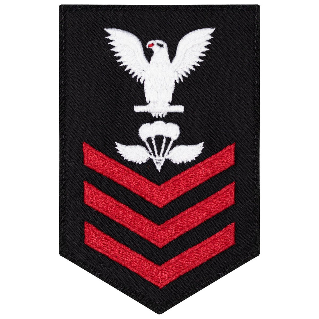 Navy E6 FEMALE Rating Badge: Aircrew Survival Equipmentman - New Serge for Jumper - Hooyah Woodworks LLC