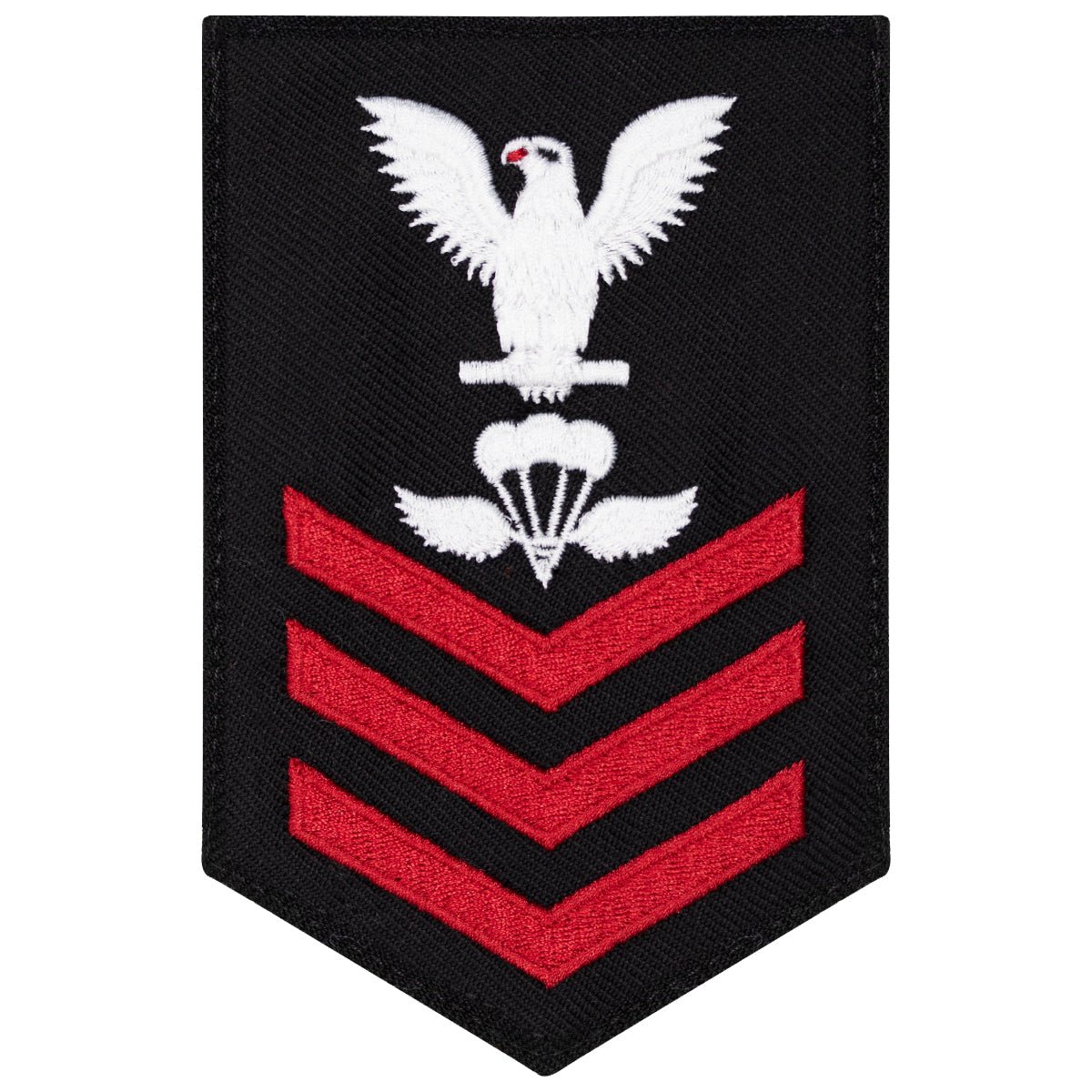 Navy E6 FEMALE Rating Badge: Aircrew Survival Equipmentman - New Serge for Jumper - Hooyah Woodworks LLC