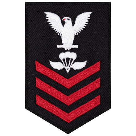 Navy E6 FEMALE Rating Badge: Aircrew Survival Equipmentman - New Serge for Jumper - Hooyah Woodworks LLC
