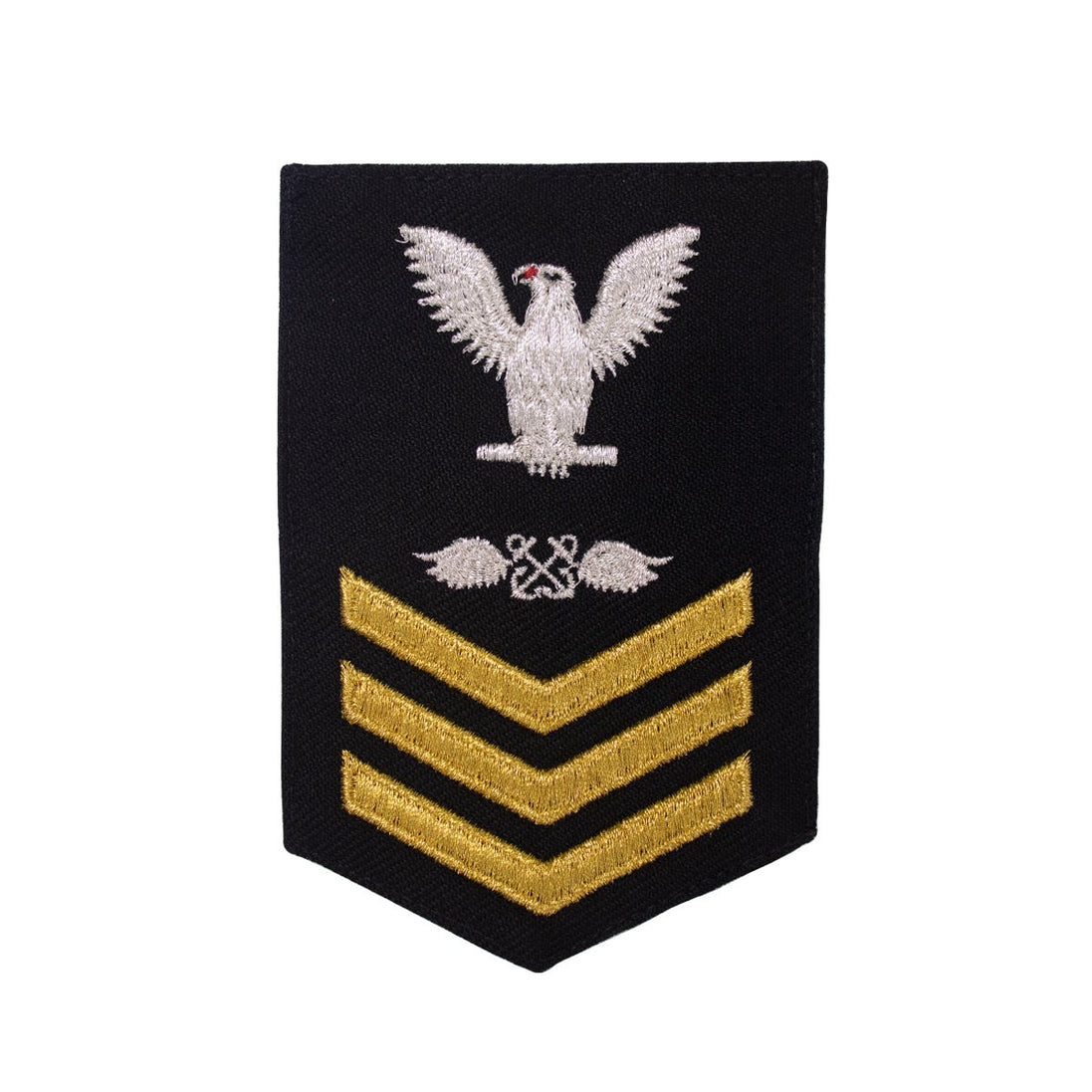 Navy E6 FEMALE Rating Badge: Aviation Boatswain's Mate - New Serge for Jumper - Hooyah Woodworks LLC
