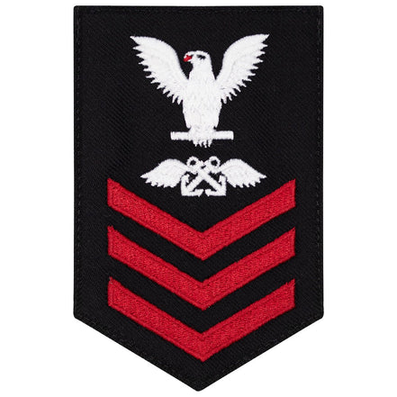 Navy E6 FEMALE Rating Badge: Aviation Boatswain's Mate - New Serge for Jumper - Hooyah Woodworks LLC
