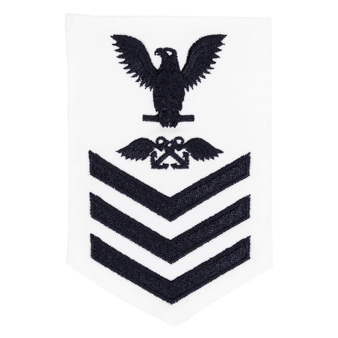 Navy E6 FEMALE Rating Badge: Aviation Boatswains Mate - white CNT - Hooyah Woodworks LLC