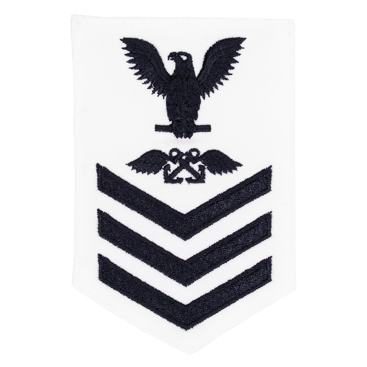 Navy E6 FEMALE Rating Badge: Aviation Boatswains Mate - white CNT - Hooyah Woodworks LLC