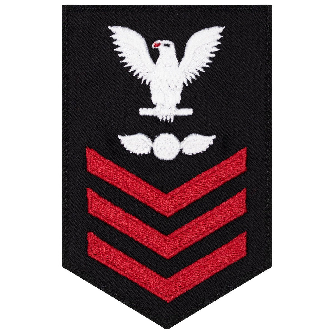 Navy E6 FEMALE Rating Badge: Aviation Electricians Mate - New Serge for Jumper - Hooyah Woodworks LLC