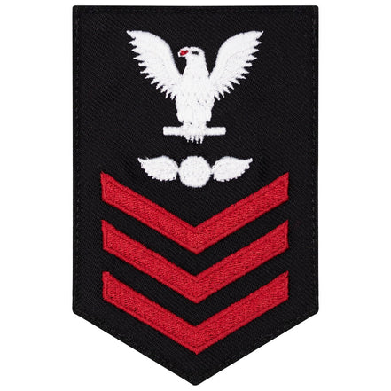 Navy E6 FEMALE Rating Badge: Aviation Electricians Mate - New Serge for Jumper - Hooyah Woodworks LLC