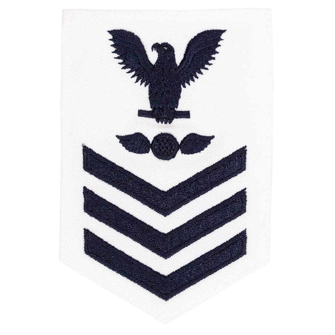 Navy E6 FEMALE Rating Badge: Aviation Electricians Mate - white - Hooyah Woodworks LLC