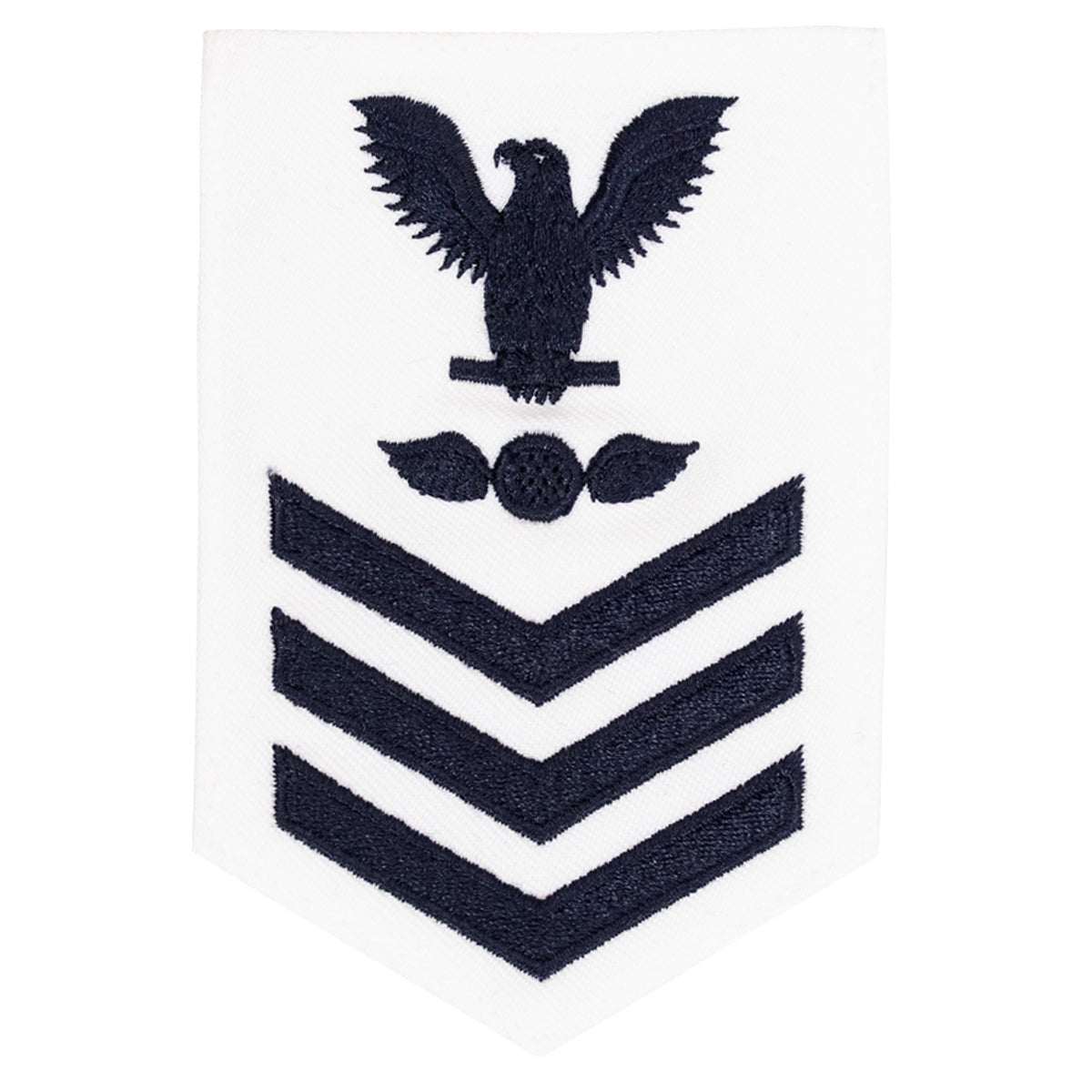 Navy E6 FEMALE Rating Badge: Aviation Electricians Mate - white - Hooyah Woodworks LLC