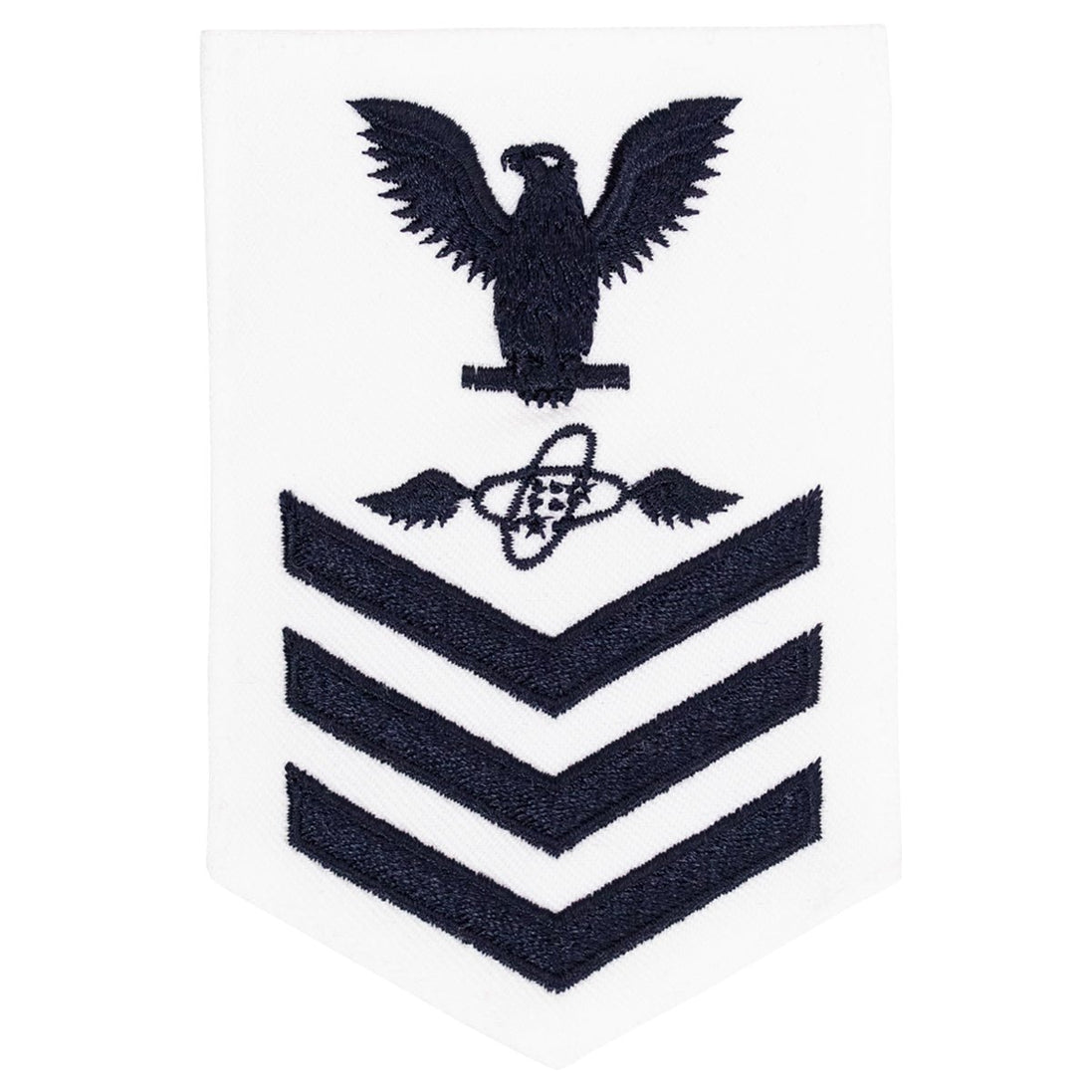 Navy E6 FEMALE Rating Badge: Aviation Electronics Technician - white - Hooyah Woodworks LLC