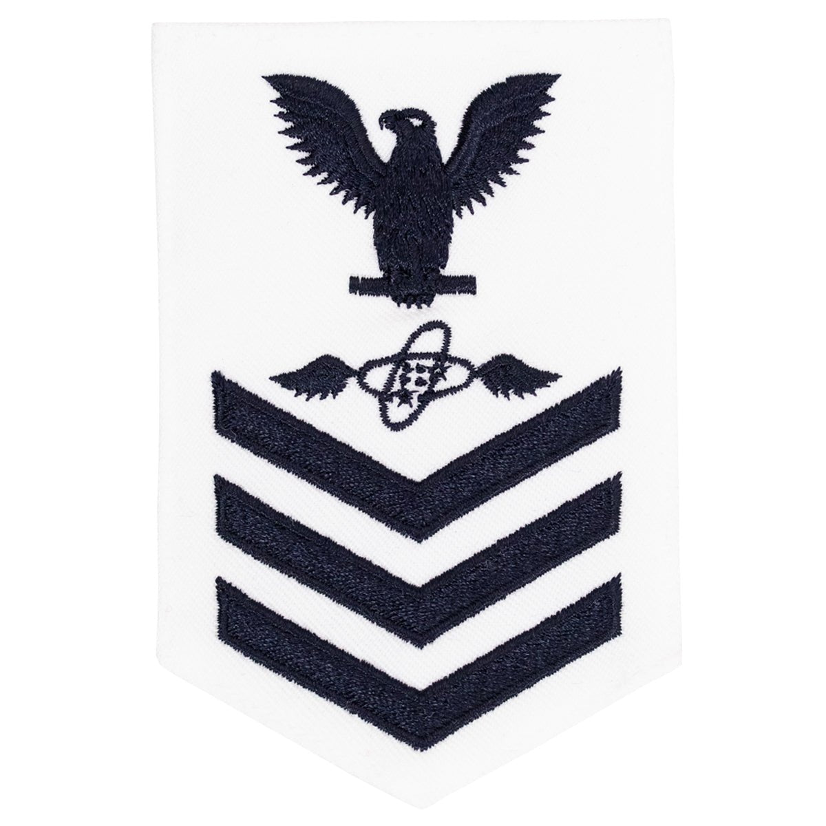 Navy E6 FEMALE Rating Badge: Aviation Electronics Technician - white - Hooyah Woodworks LLC
