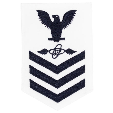 Navy E6 FEMALE Rating Badge: Aviation Electronics Technician - white - Hooyah Woodworks LLC