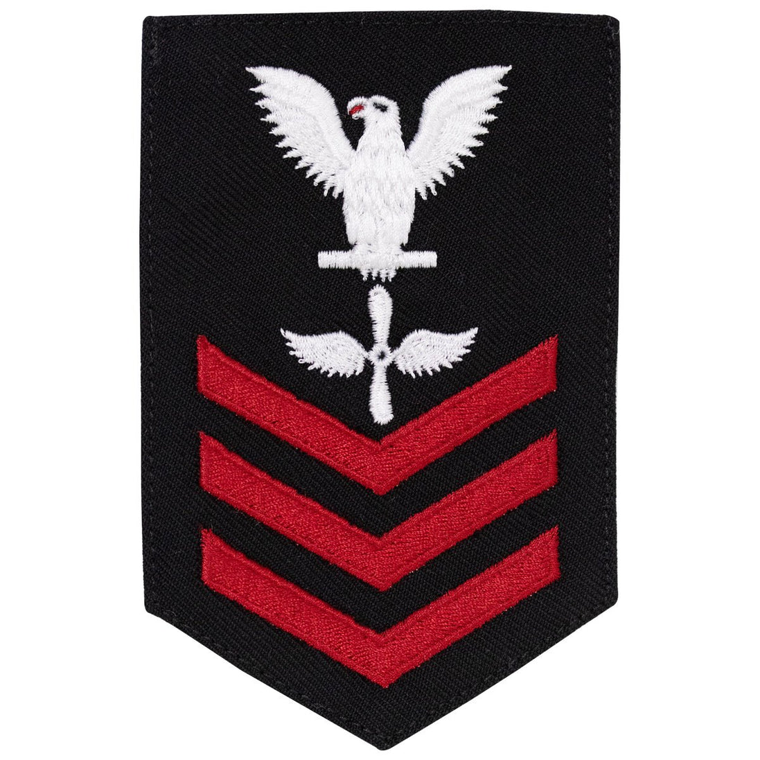 Navy E6 FEMALE Rating Badge: Aviation Machinists Mate - New Serge for Jumper - Hooyah Woodworks LLC