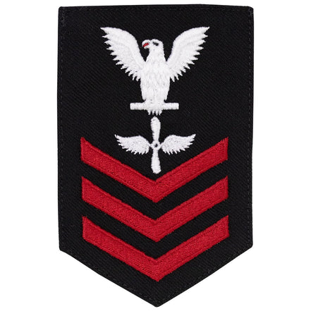 Navy E6 FEMALE Rating Badge: Aviation Machinists Mate - New Serge for Jumper - Hooyah Woodworks LLC
