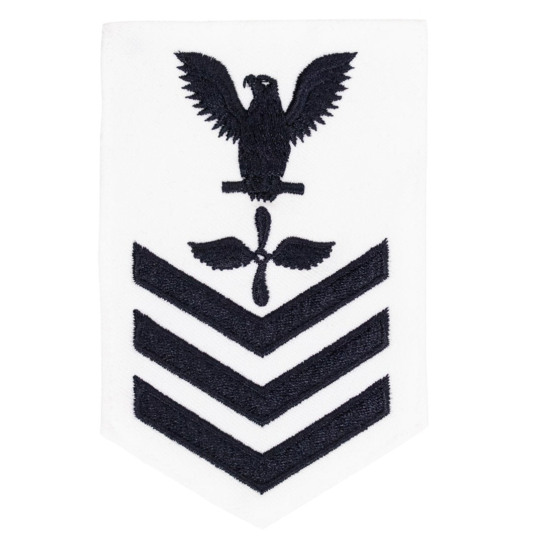 Navy E6 FEMALE Rating Badge: Aviation Machinists Mate - white - Hooyah Woodworks LLC