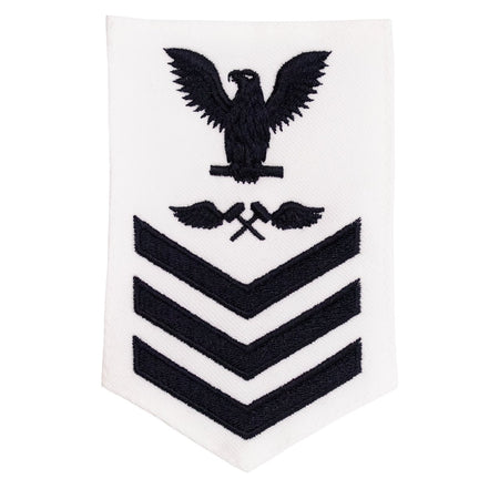Navy E6 FEMALE Rating Badge: Aviation Structural Mechanic - white - Hooyah Woodworks LLC