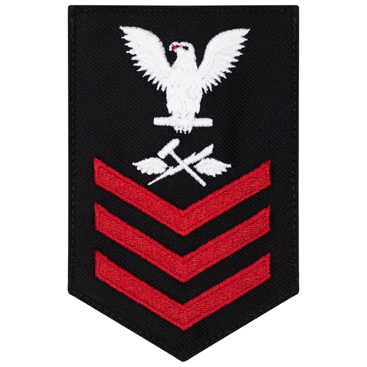 Navy E6 FEMALE Rating Badge: Aviation Support Equipment Tech - New Serge for Jumper - Hooyah Woodworks LLC