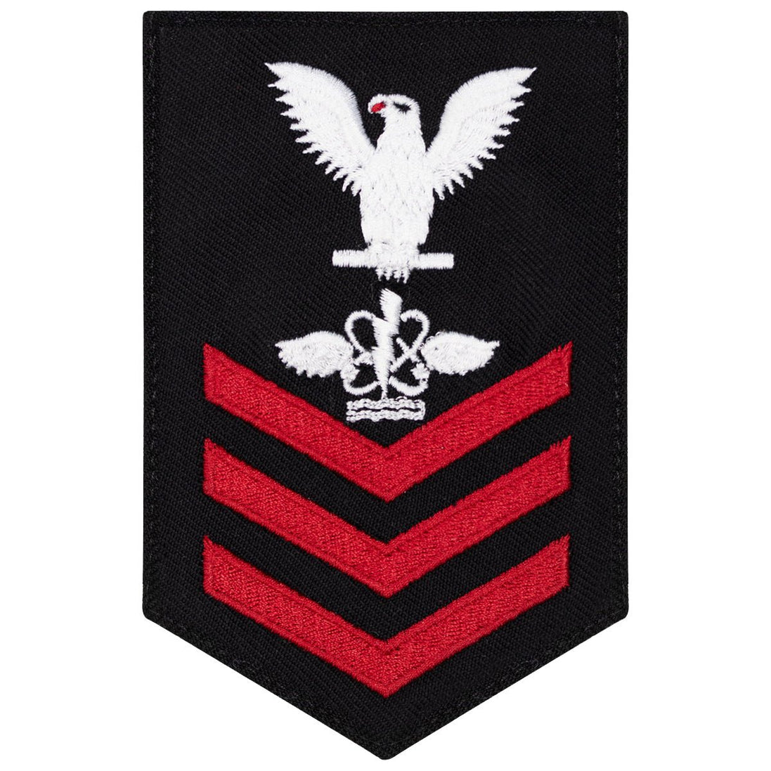 Navy E6 FEMALE Rating Badge: Aviation Warfare System Operator - New Serge for Jumper - Hooyah Woodworks LLC