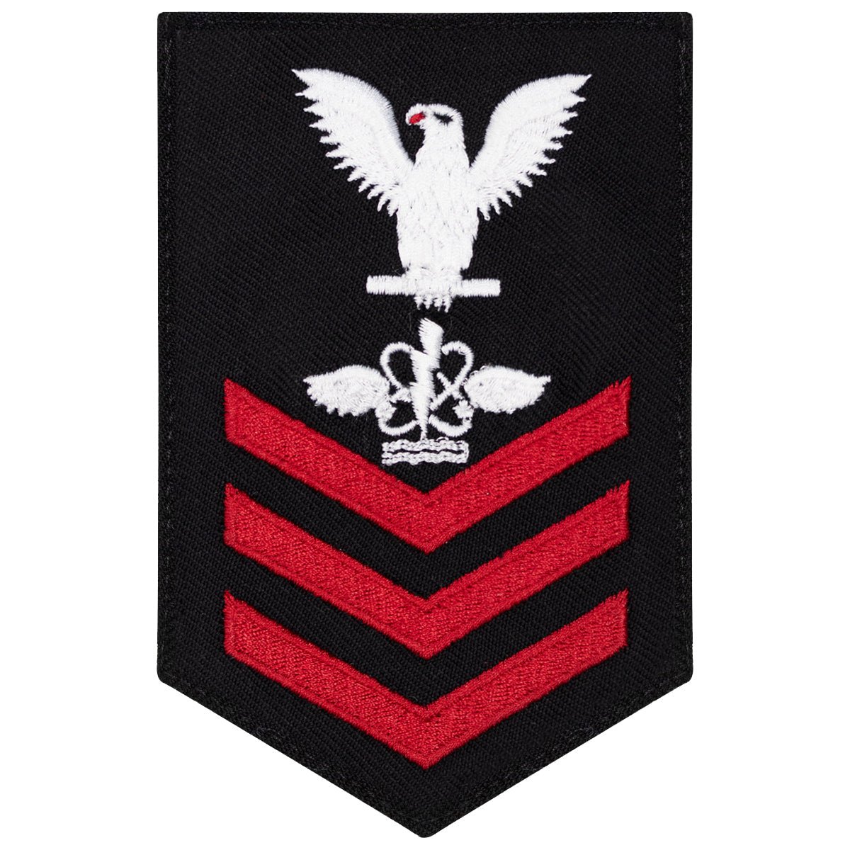 Navy E6 FEMALE Rating Badge: Aviation Warfare System Operator - New Serge for Jumper - Hooyah Woodworks LLC