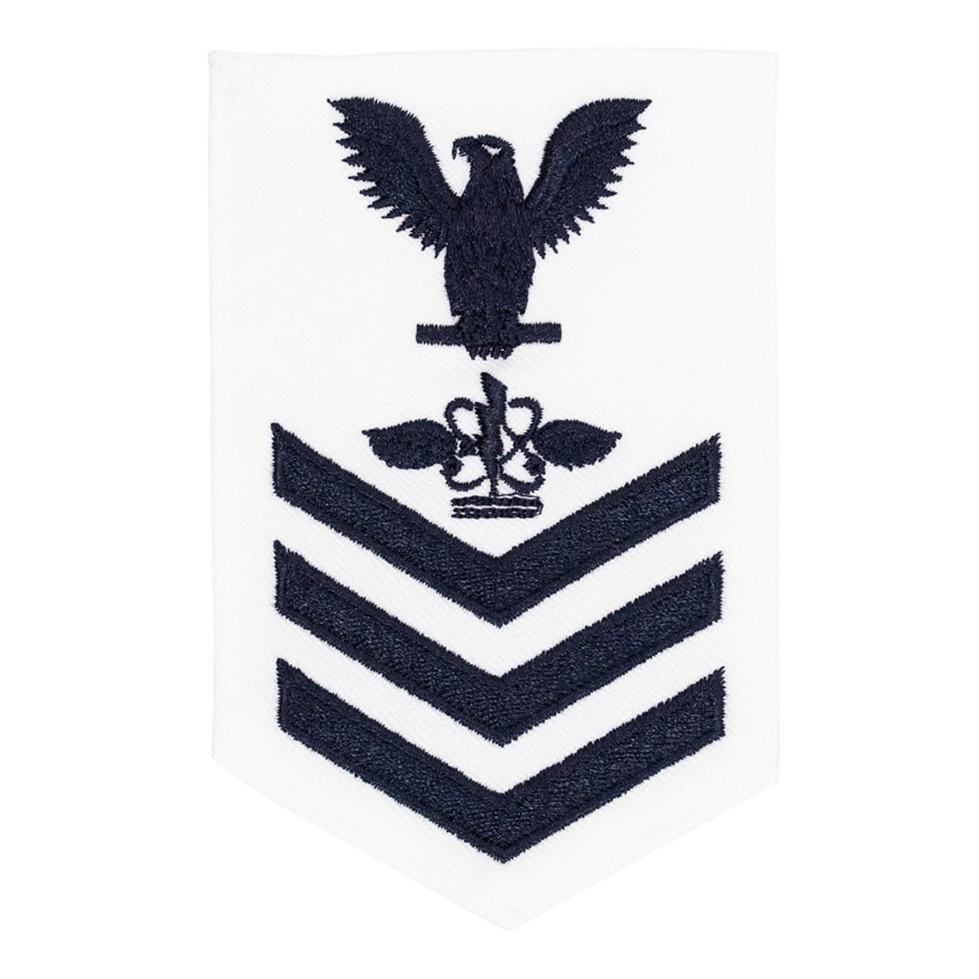 Navy E6 FEMALE Rating Badge: Aviation Warfare System Operator - white - Hooyah Woodworks LLC