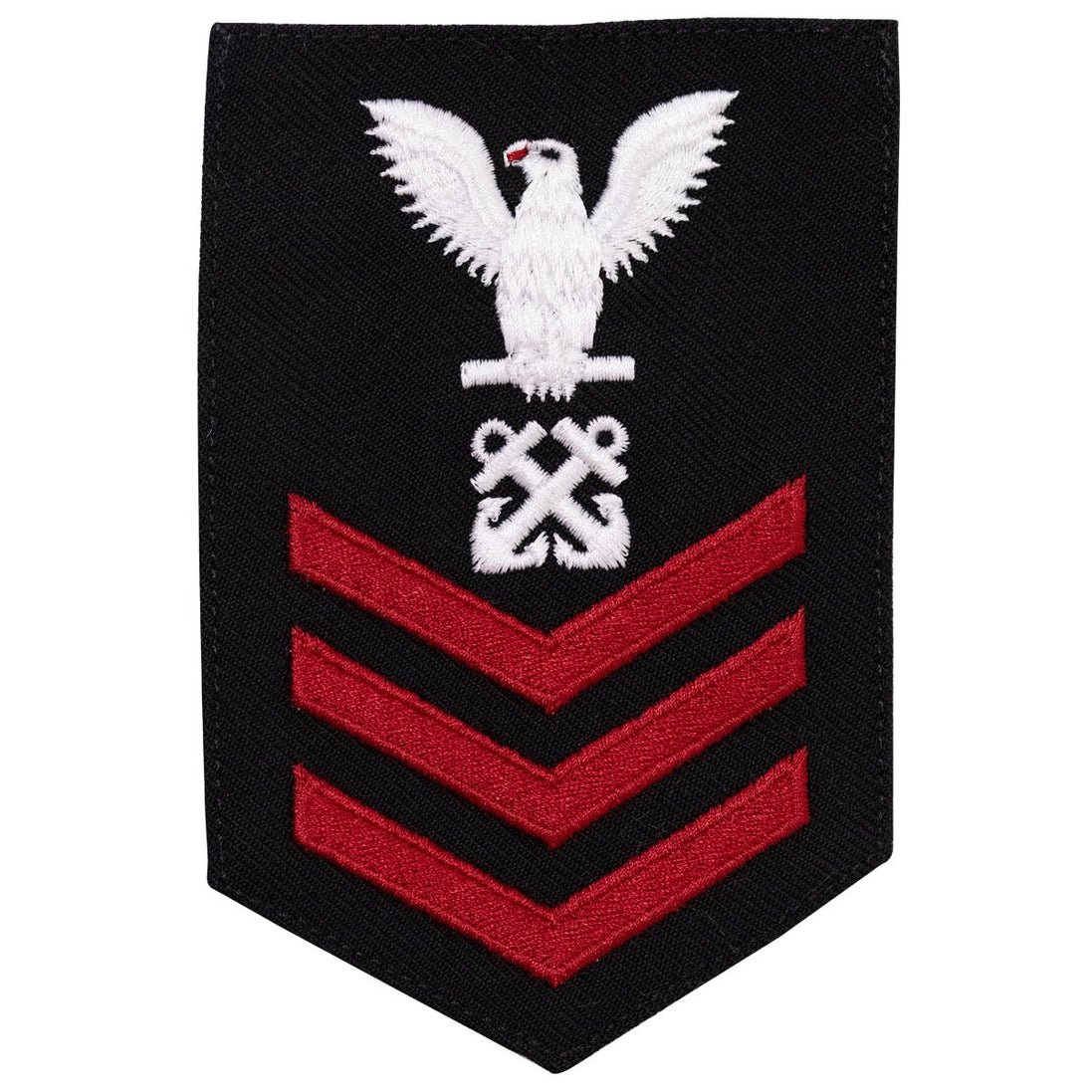 Navy E6 FEMALE Rating Badge: Boatswain Mate - New Serge for Jumper - Hooyah Woodworks LLC