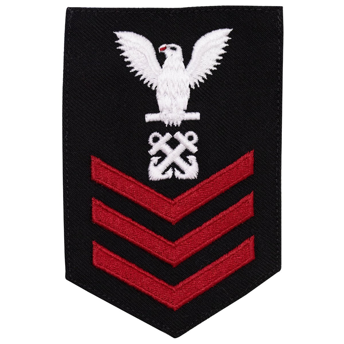 Navy E6 FEMALE Rating Badge: Boatswain Mate - New Serge for Jumper - Hooyah Woodworks LLC