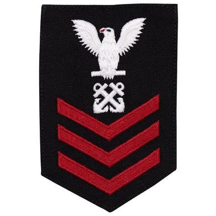 Navy E6 FEMALE Rating Badge: Boatswain Mate - New Serge for Jumper - Hooyah Woodworks LLC