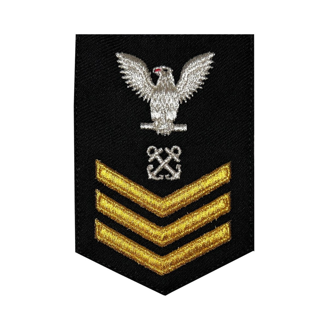 Navy E6 FEMALE Rating Badge: Boatswains Mate - New Serge for Jumper - Hooyah Woodworks LLC