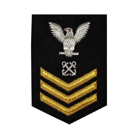 Navy E6 FEMALE Rating Badge: Boatswains Mate - New Serge for Jumper - Hooyah Woodworks LLC