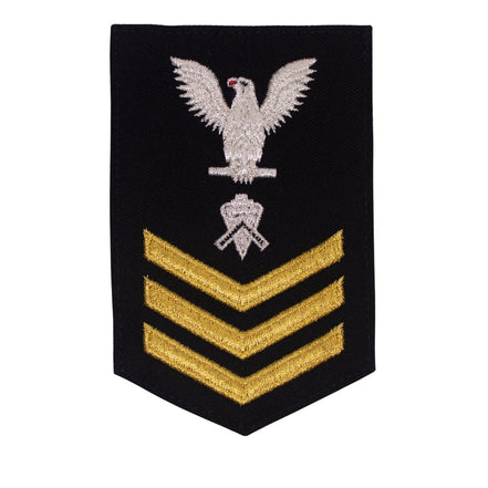 Navy E6 FEMALE Rating Badge: Builder - New Serge for Jumper - Hooyah Woodworks LLC