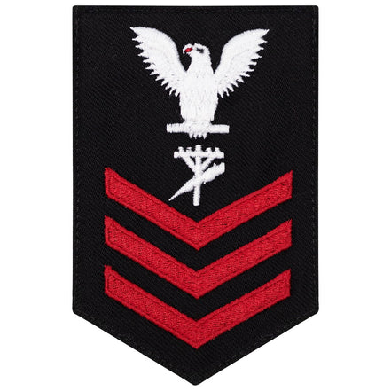 Navy E6 FEMALE Rating Badge: Construction Electrician - New Serge for Jumper - Hooyah Woodworks LLC