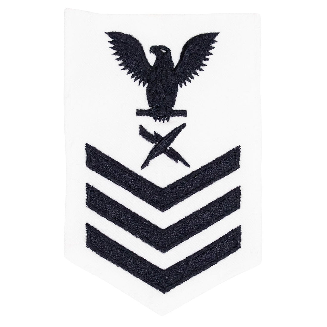 Navy E6 FEMALE Rating Badge: Cryptologic Technician - white - Hooyah Woodworks LLC