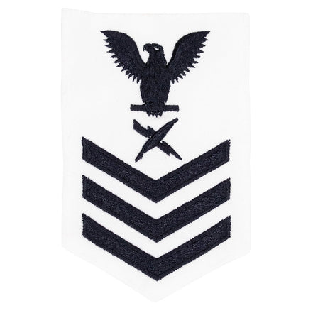 Navy E6 FEMALE Rating Badge: Cryptologic Technician - white - Hooyah Woodworks LLC