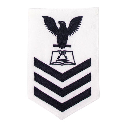 Navy E6 FEMALE Rating Badge: Culinary Specialist - white - Hooyah Woodworks LLC