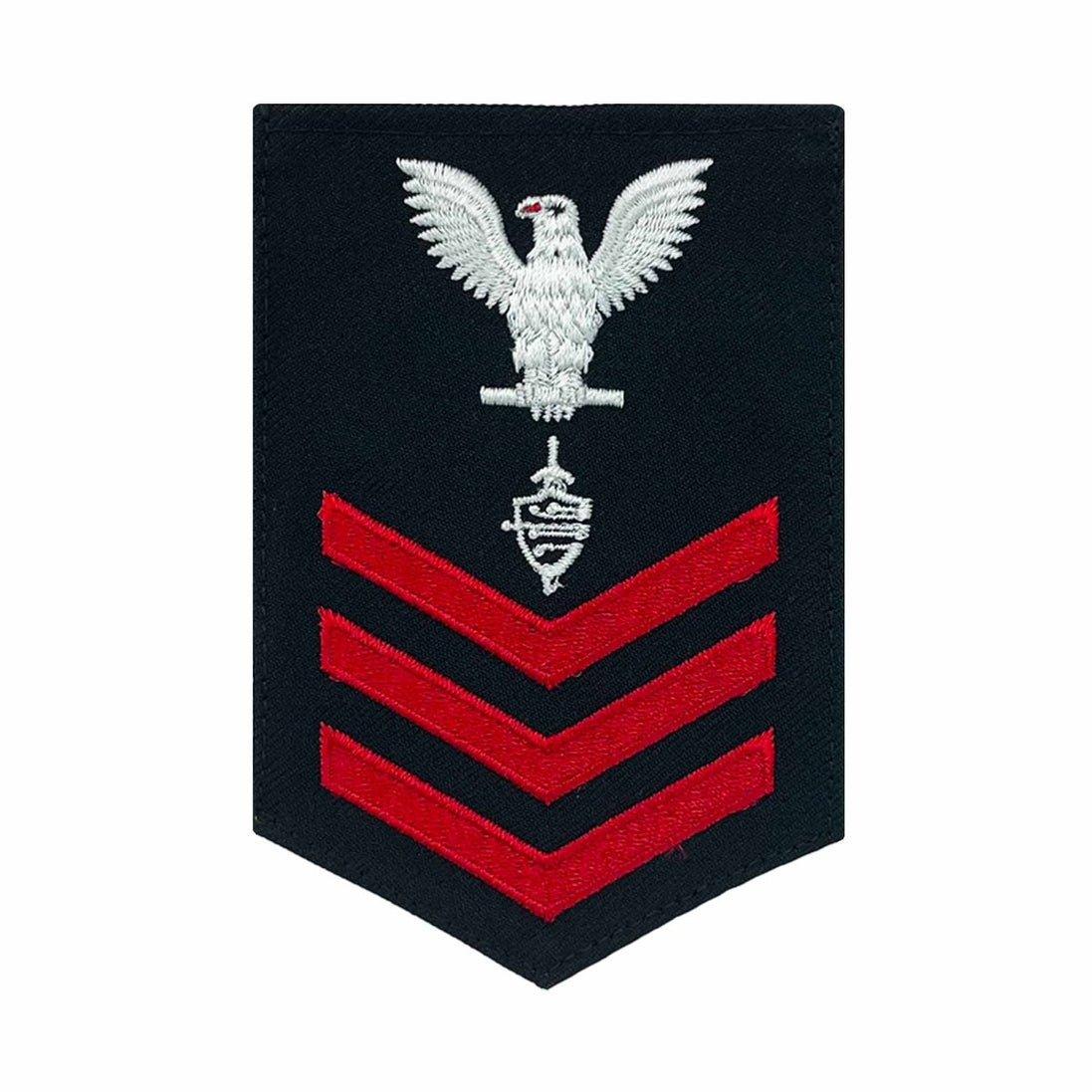 Navy E6 FEMALE Rating Badge: CWT Cyber Warfare Technician - New Serge for Jumper - Hooyah Woodworks LLC